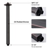 TRUSTMI Bronze Shower Arm with Flange 16 Inch Square Rainfall