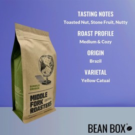 Brazil Canaan Estate - Roasted by Middle Fork Roasters - Whole Bean Coffee - 12 Ounce Bag