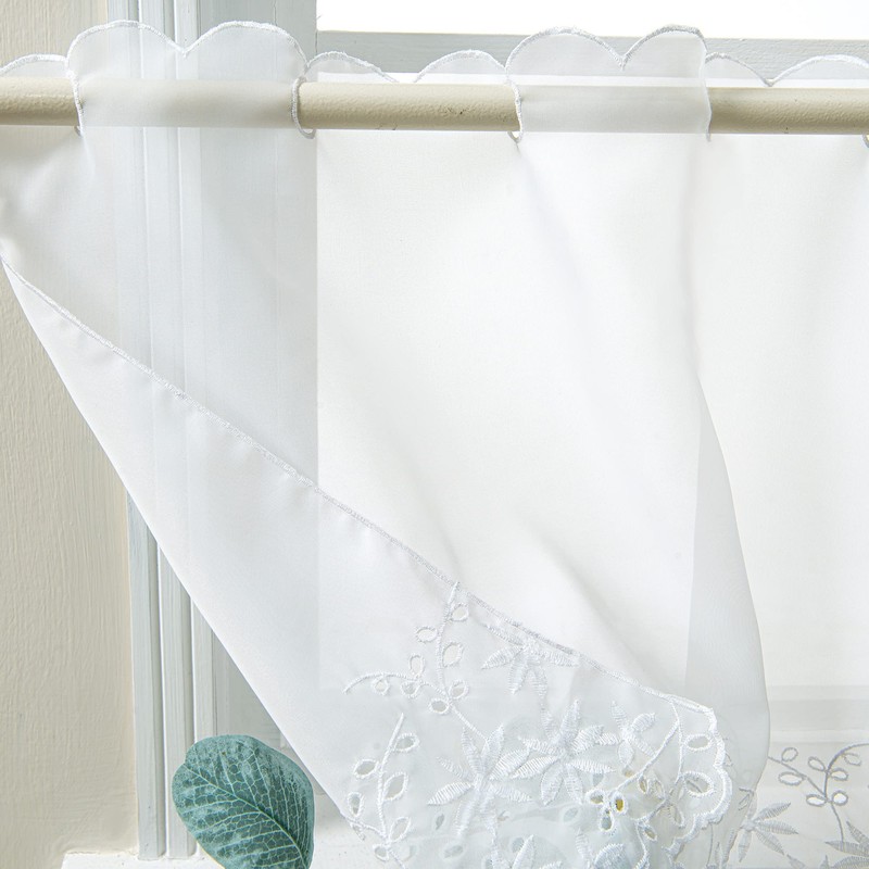 Joyswahl Jasmine, Voile Bistro Short Curtains with Eyelets