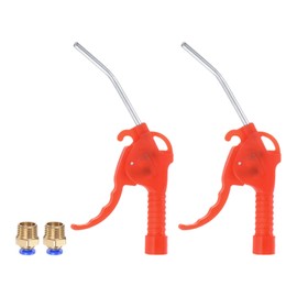 HARFINGTON 2pcs Air Blow Gun Stainless Steel High Pressure Dust Blower Gun with 4mm Quick Connector 137mm Handle for Cleaning Car Computer Dust, Red