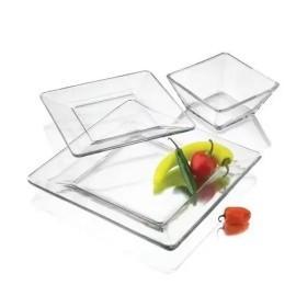 Libbey by Crisa A Granel Juego De Vajilla Crisa Cuadrada 12 Pzs