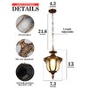 Moddeny Rustic Victorian E26 Exterior Ceiling Pendant Light American Outdoor