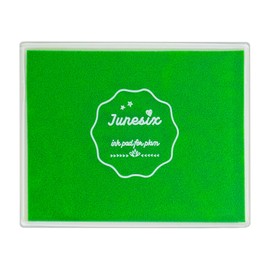 Ink Pad, 5x4'' Washable Stamp Ink Pad for Kids Painting, Black (Light Green, New)