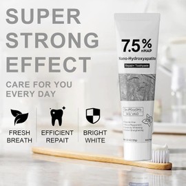 2pcs Hydroxyapatite Toothpaste, Hydroxyapatite Toothpaste 7.5 for Advanced Enamel Protection, Gentle and Effective Formula, Fresh Breath Fresh Mint Flavor (4.23oz)