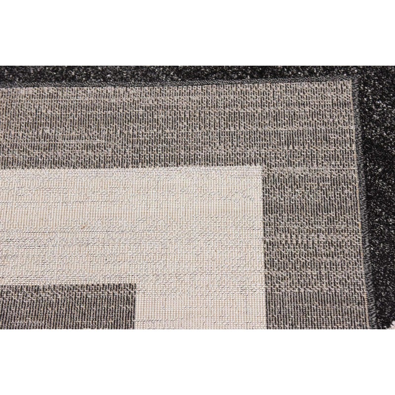 Unique Loom Del Mar Collection Contemporary Transitional Black Square Rug