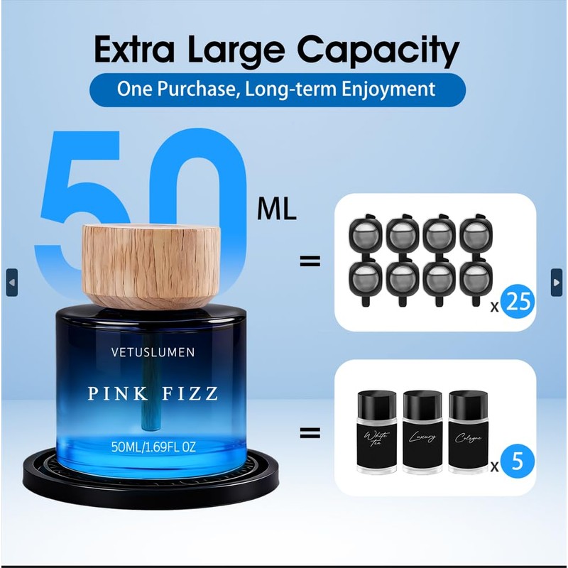 6-Pack Large Capacity Natural Essential Oil Car Air Fresheners