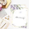 FYSUIMU 60 Sheets Floral Butterfly Stationery Letterhead Paper Watercolor Lavender