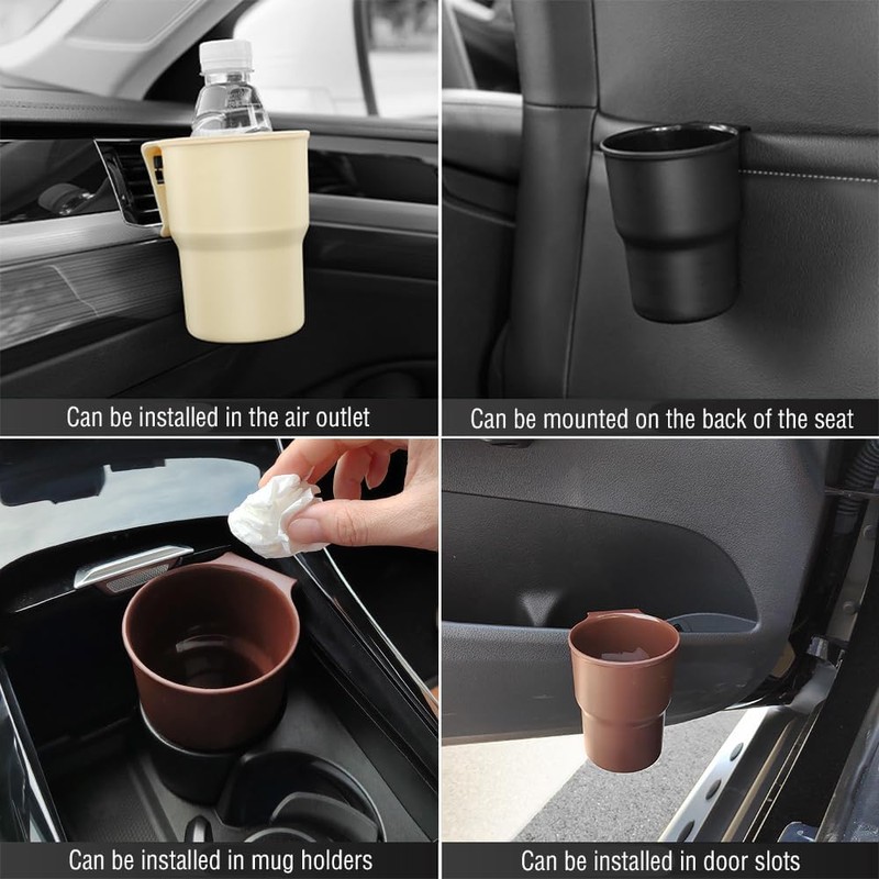 Hanging Cup Holder with 2 Kinds of Hooks,Multi-Function Car Cup