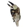 Western Bison Bull Cow Skull With USA Flag Maltese Fire