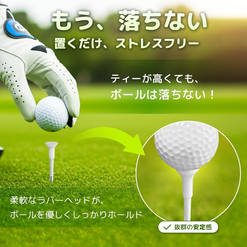 &FUN Dracon Golf Tees, Extra Long Tees, 3.9 inches (100