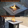 Skyflame 24 x 24 Inches Square Fire Pit Glass Wind