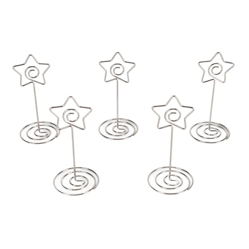 20PCS Desk Memo Clips Table Number Holder Star Shape Metal