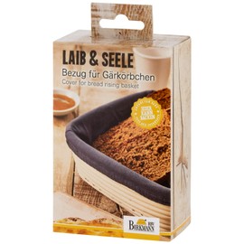 RBV Birkmann, 700697, Loaf and Soul Cover for Proofing Basket, Square, Cotton, Black