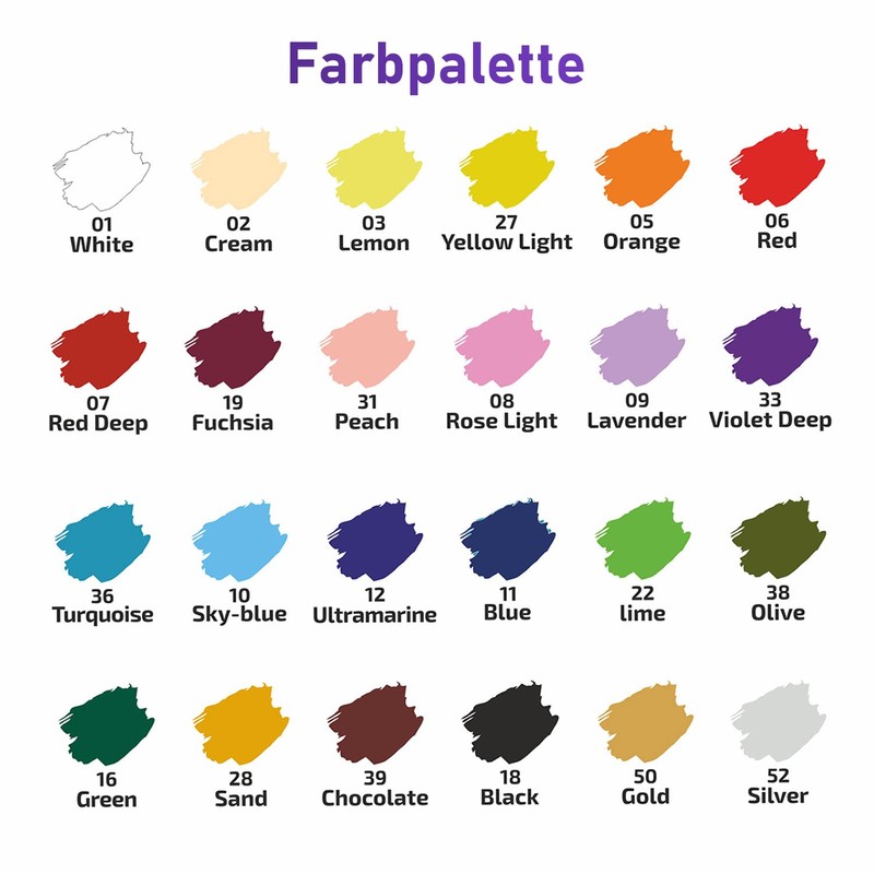 7 Artists Textile Paint, Machine Washable – 24 Fabric Paints
