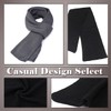 ONE LIMITATION SF010 Plain Knit Long Scarf, Thick, Cold Protection,