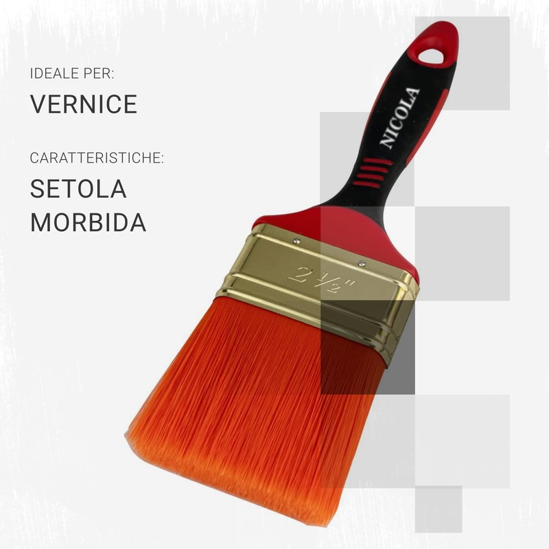 Soft Red Bristle Paint Brushes - Painting Tools from 2.5