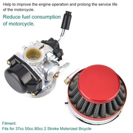 Carburetor Aluminum Alloy Motorcycle Carburetor & Air Filter Set Fits for 2 Stroke Motorized