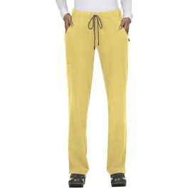 KOI Next Gen Everyday Hero Women's 5-Pocket Cargo Scrub Pants Butter Yellow Small