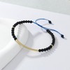 KELITCH Obsidian Beaded Bracelets For Men Women Hand Braided Strand