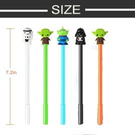 25Pcs Baby Yoda Party Favors Gel Pen -Baby Yoda Themed Gifts for Kids Decorations, Baby Star Themed Pens Black Baby Yoda Pens for Birthday Party Favors Prize Carnival Goodie Bag Filling Rewards