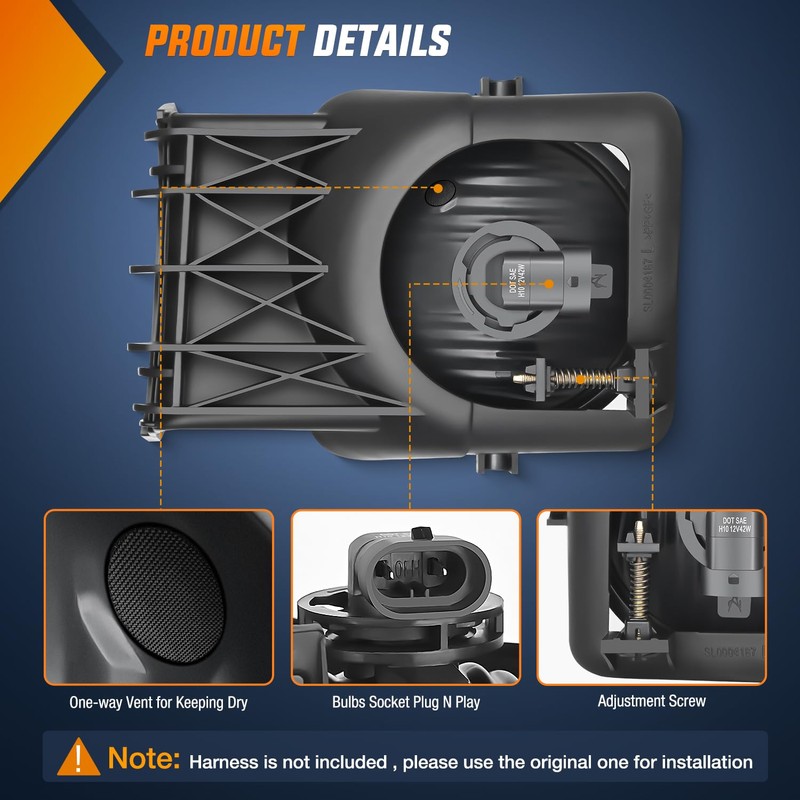 Nilight Fog Lights Assembly Compatible with 2003 2004 2005 2006