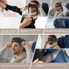 Rwotlls Travel Pillows for Airplanes, 2 Pack Airplane Head Strap