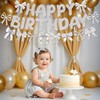 Bow Birthday Decorations Silver Bow Garland Happy Birthday Banner