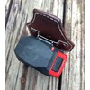 Low Profile Leather Tape Measure Holder with Belt Clip (Dark