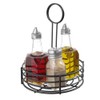 HENDI Cruet Set, Round, Spice Rack, Diameter 165 x (H)
