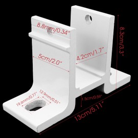 Retractable Awning Brackets Support Wall Mounting Replace Parts for Sunsetter Powered Awning (40mm) Standard Manual Square Pipe Outdoor Patio Canopy Shade Fittings, Yard & Home Garden Accessory, White