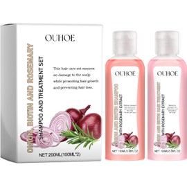 Set de Shampoo y Tratamiento Capilar con Cebolla, Biotina y Romero – Fortalecedor del Cabello, Anti Caída y Promotor de Crecimiento Capilar para Mujeres