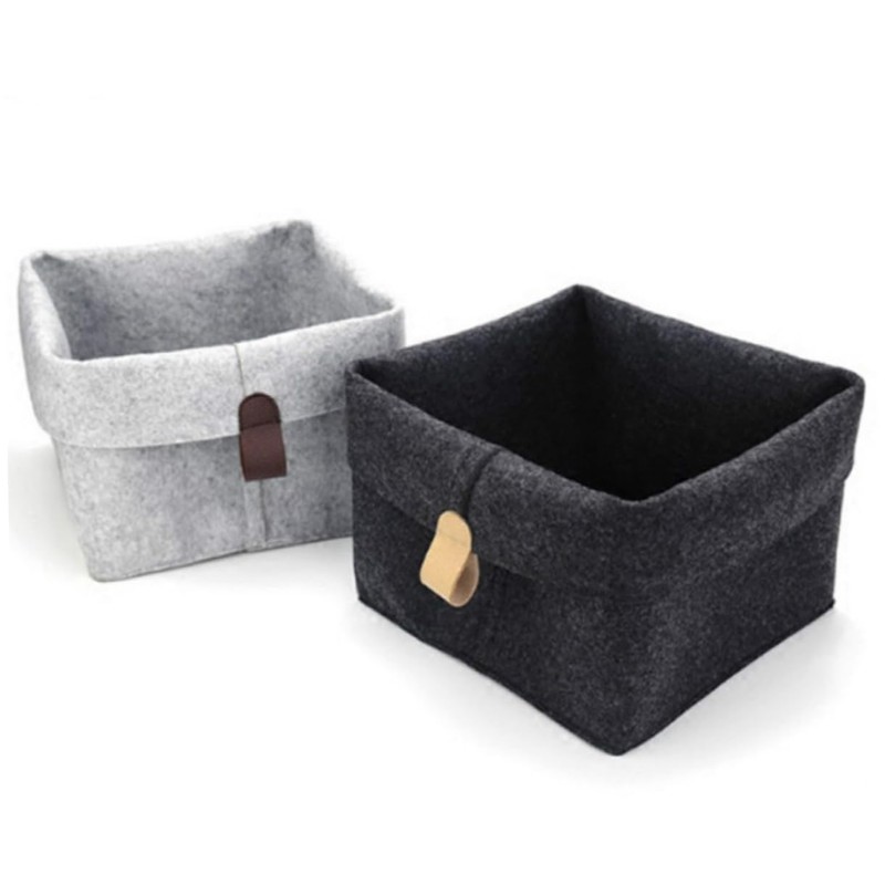 Hohopeti Felt Storage Basket for Organizing Clothes and Sundries Multifunctional