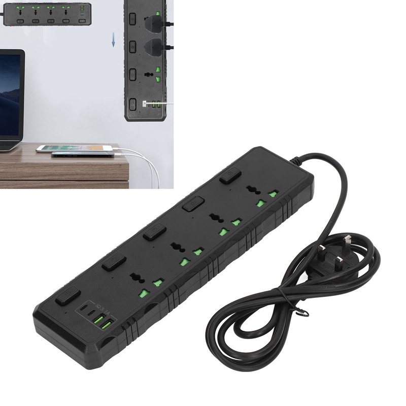 Power Strip Multifunction Universal USB PD PD Interface 110‑265V for