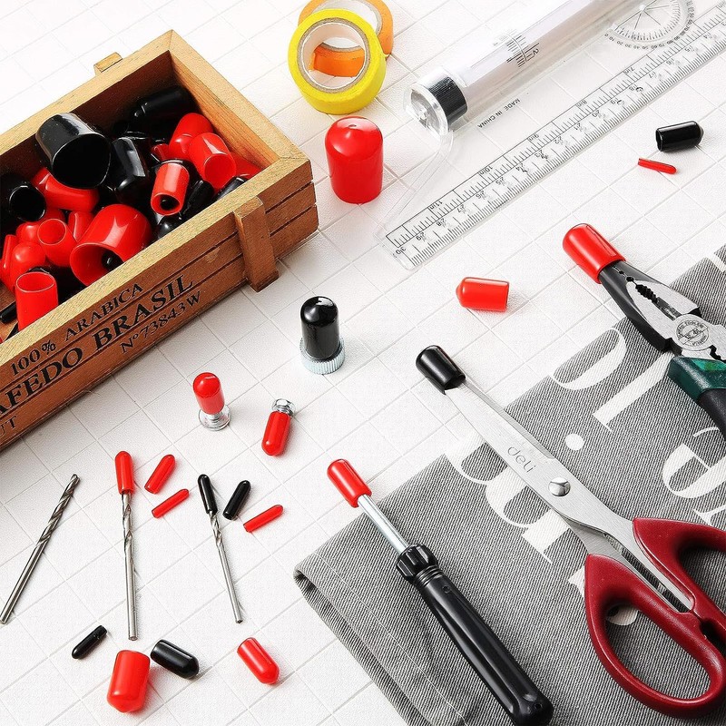 185 Pcs Rubber End Caps Screw Protective Caps Bolt Caps
