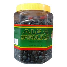 Alga Spirulina Tabletas Suplemento Proteico Frasco 1 Kg Gym