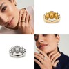 NOKMIT Gold Chunky Dome Ring for Women - Cute Puffy