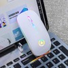 A2 Mouse Luz Led Inalambrico Recargable Color Blanco 2.4G Portatil