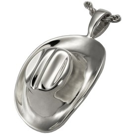 Cremation Memorial Jewelry: Sterling Silver Cowboy Hat