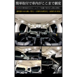 YOURS ymm606-0833 [2] M Toyota 20 Series Alphard Vellfire ANH20W ANH25W GGH20W GGH25W ATH20W Early Models, Late Models, LED Room Lamp Set (with Special Tools)