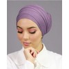 Turbante Hijab para envolver el capó cruzado para mujeres musulmanas