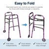 Lumex ColorSelect Walkers for Seniors, Rolling & Folding Adult Walker