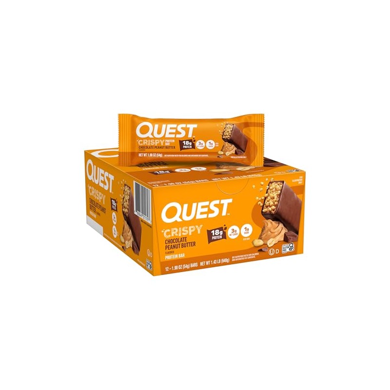 Quest Nutrition Crispy Chocolate Peanut Butter Hero Protein Bar, 18g