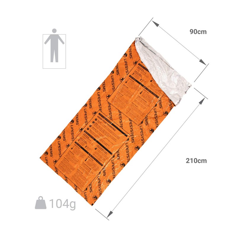 Lifesystems Heatshield Emergency Thermal Bag For Hiking, Mountaineering And Outdoor