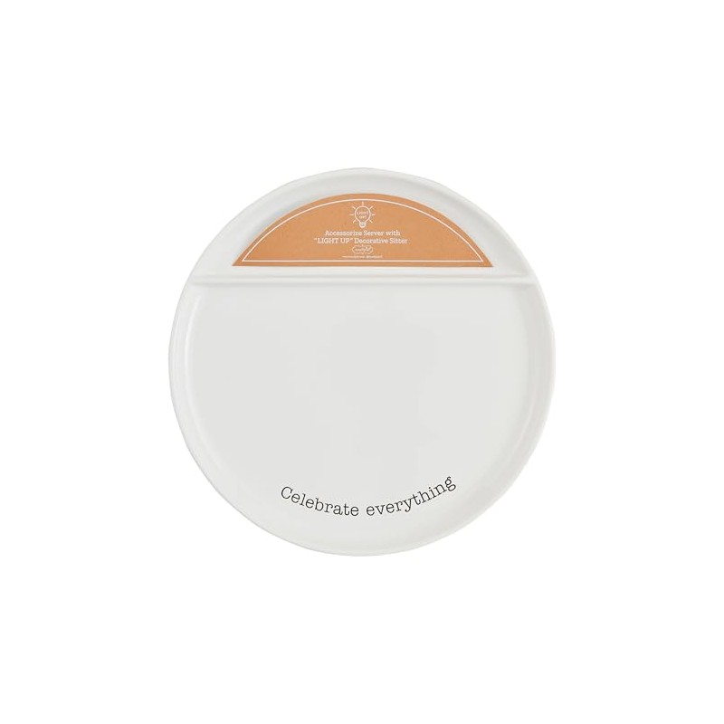 Mud Pie 13" Dia Large Sitter Round Platter, White