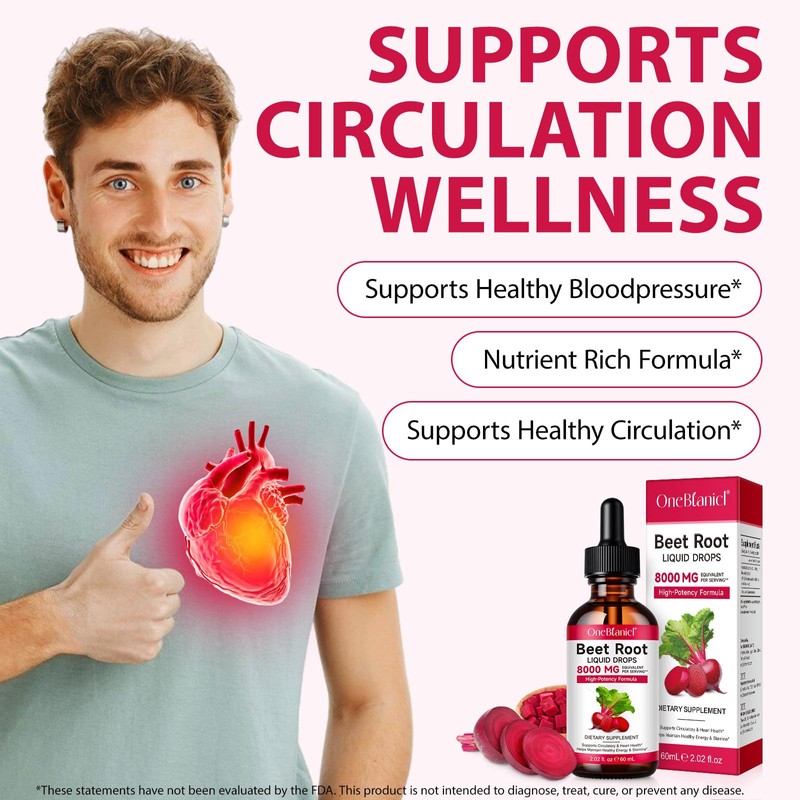 Beetroot Drops, Beetroot Nutrient Solution 8000 mg, for Endurance Support