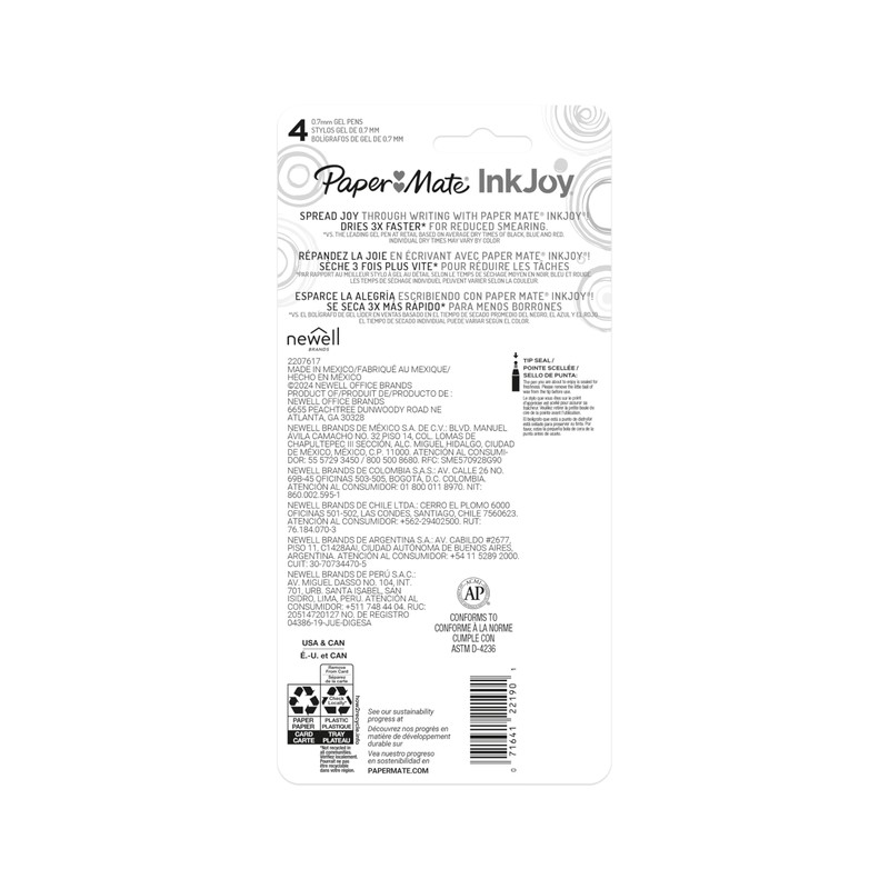 Paper Mate InkJoy Gel Pens Tropical Vacation Colors Medium (0.7mm)