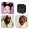 2 Pcs Black Reusable Hair Bun Maker, Donut Bun Maker