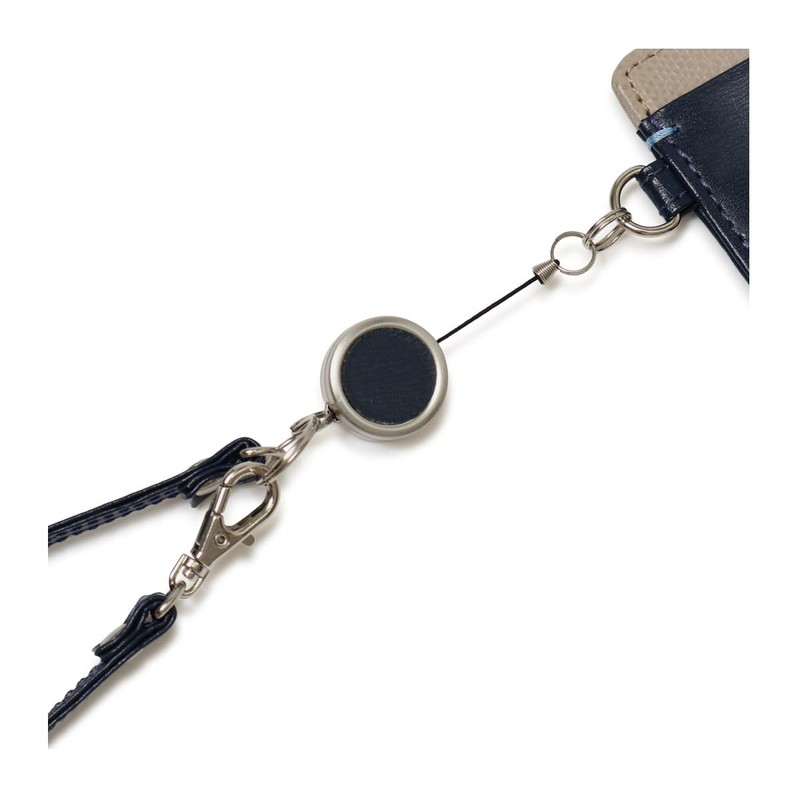 Takeokikuchi 1070223 Men's York Pass Case with Reel, [41] Navy