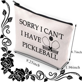 BDPWSS Pickleball Makeup Bag Pickleball Lover Gift Pickleball Player Gift Sorry i Can't i Have Pickleball Zipper Pouch for Pickleball Fans Gift (Have Pickleball CA)