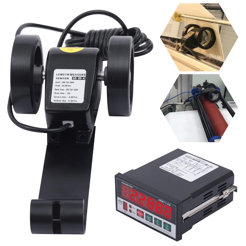 Wheel Sensor Meter Counter, HD Display Length Meter Measuring Counter,
